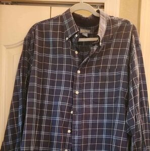 Duckhead Men's Blue Checkered Button-Down Shirt